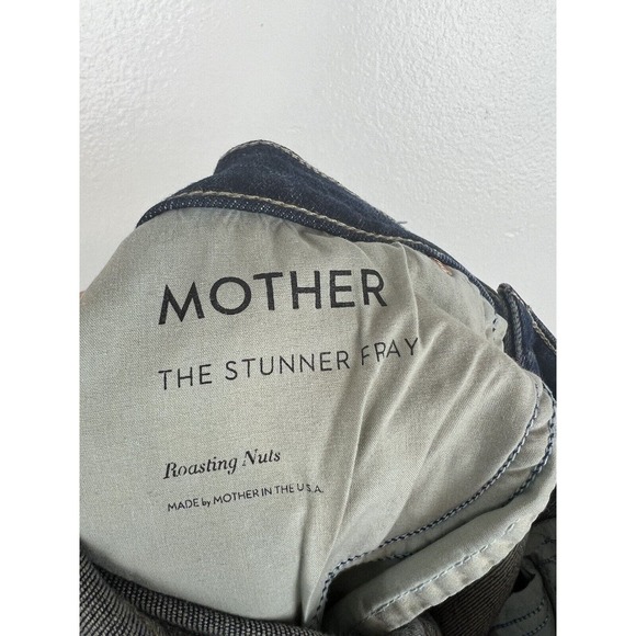 Mother Denim Stunner Fray Skinny Jeans Size 28 Button Fly High Rise Dark Wash - Picture 9 of 11